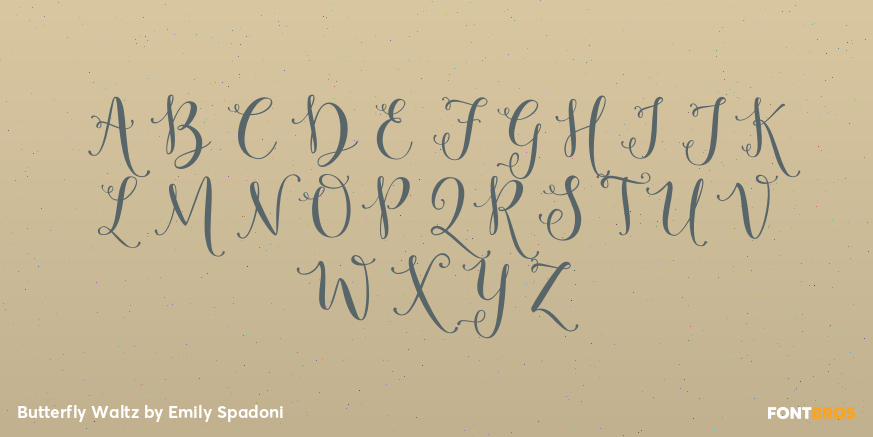 Butterfly Waltz Font Poster #1