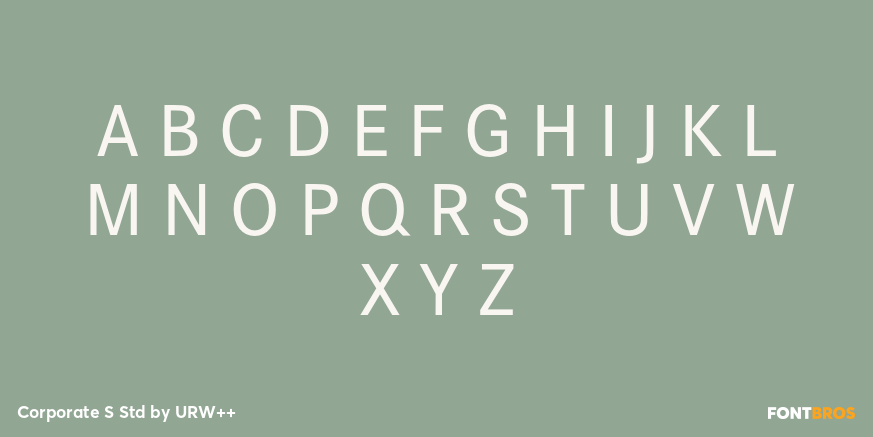 Corporate S Std Font Poster #2