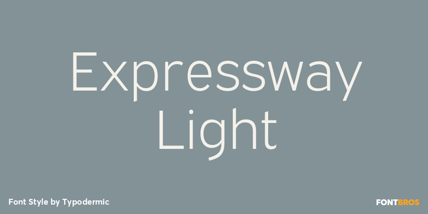 Expressway Light Font Poster #1