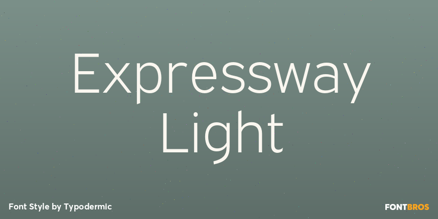 Expressway Light Font Poster #1