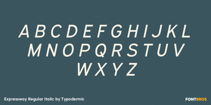 Expressway Regular Italic Font Poster #1
