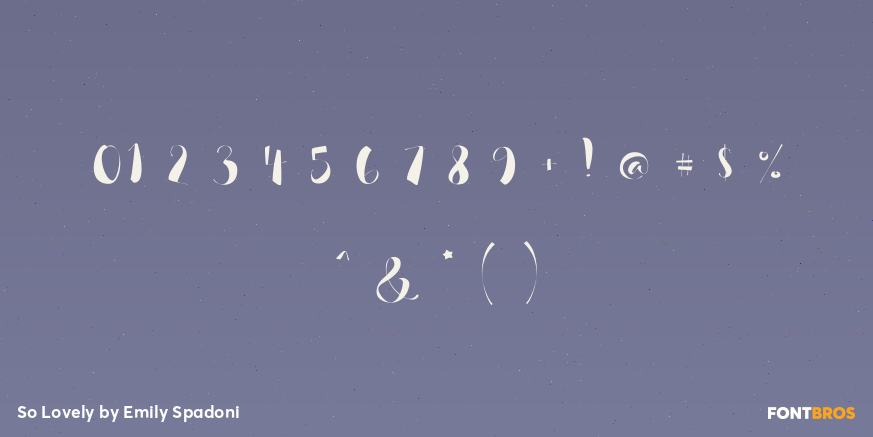 So Lovely Font Poster #1