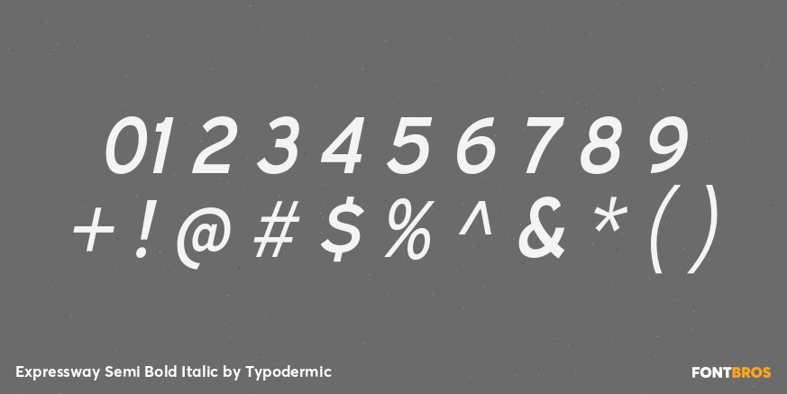 Expressway Semi Bold Italic Font Poster #1