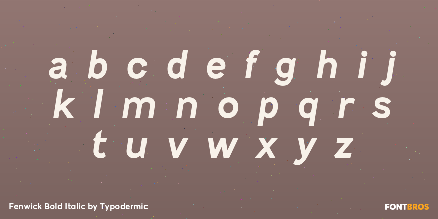 Fenwick Bold Italic Font Poster #1