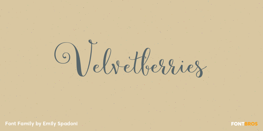 Velvetberries Font Family Poster