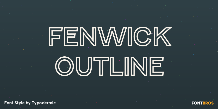 Fenwick Outline Font Poster #1