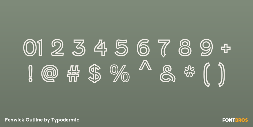Fenwick Outline Font Poster #1