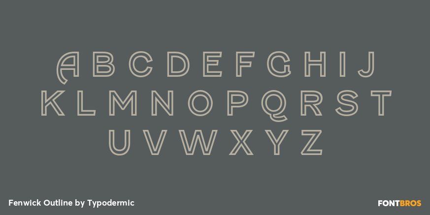 Fenwick Outline Font Poster #1