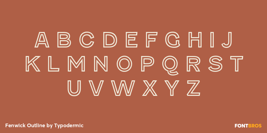 Fenwick Outline Font Poster #1
