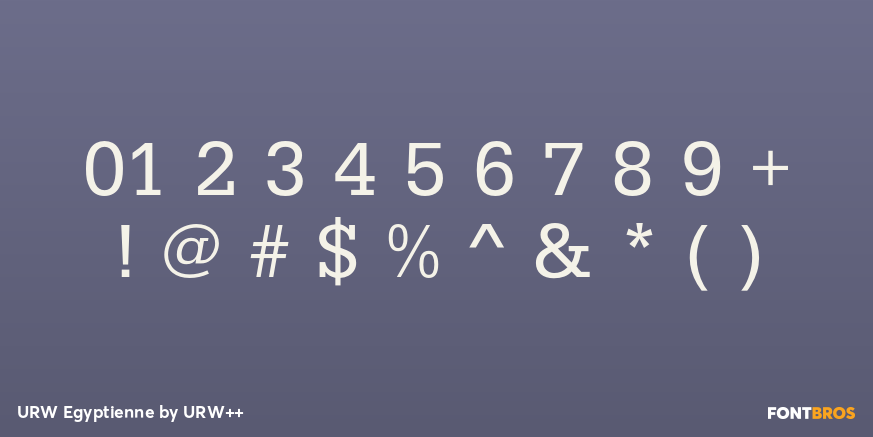 URW Egyptienne Font Poster #1