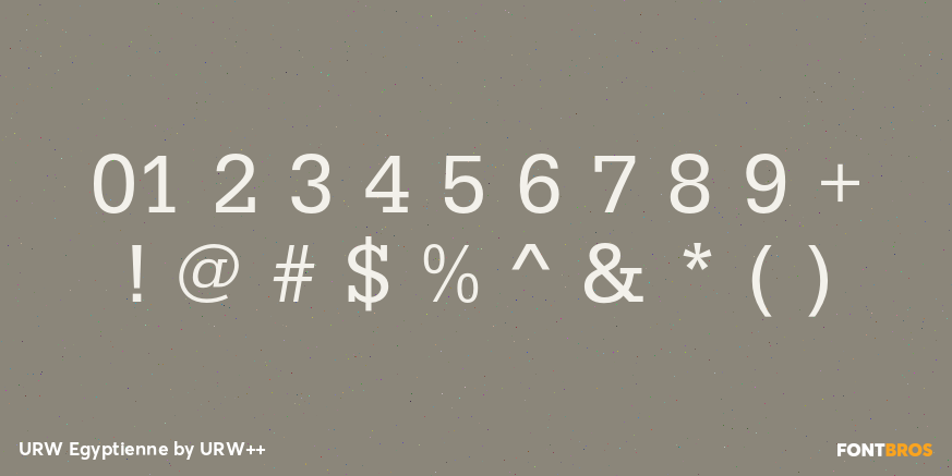 URW Egyptienne Font Poster #4