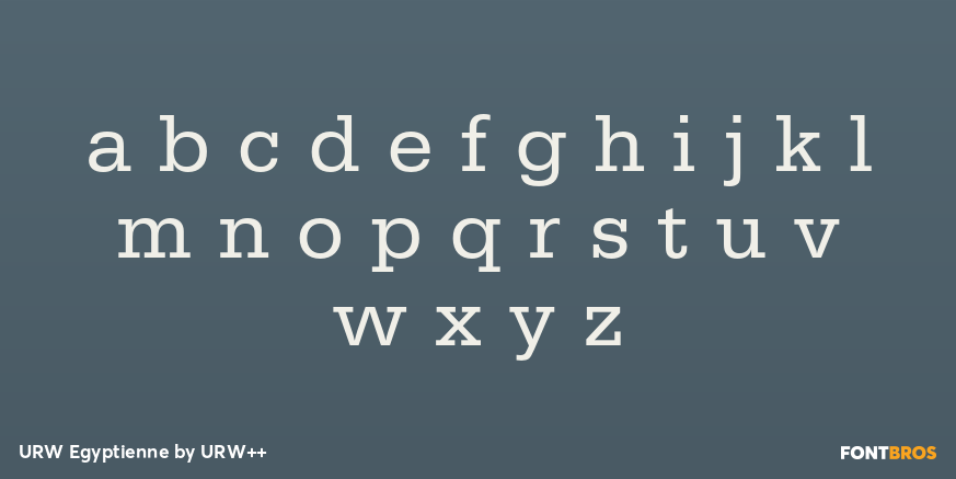 URW Egyptienne Font Poster #1