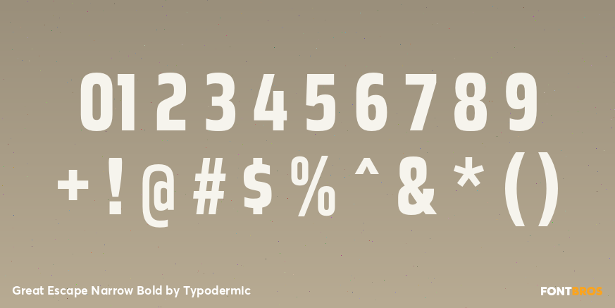 Great Escape Narrow Bold Font Poster #4