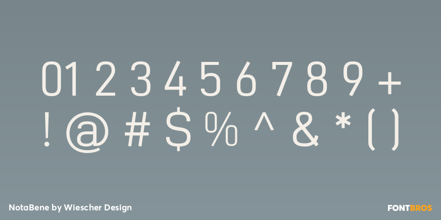 NotaBene Font Poster #1