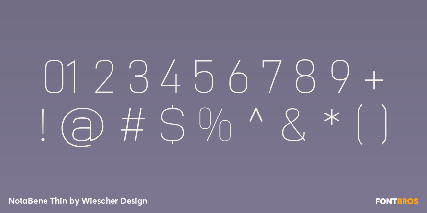 NotaBene Thin Font Poster #1