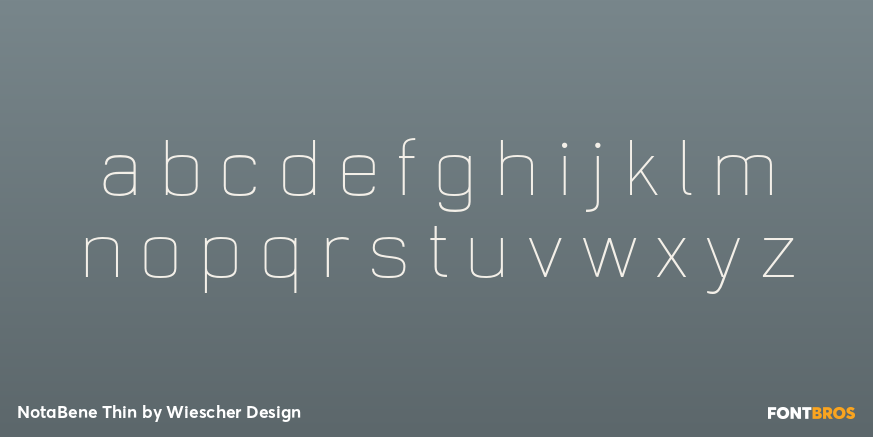 NotaBene Thin Font Poster #3