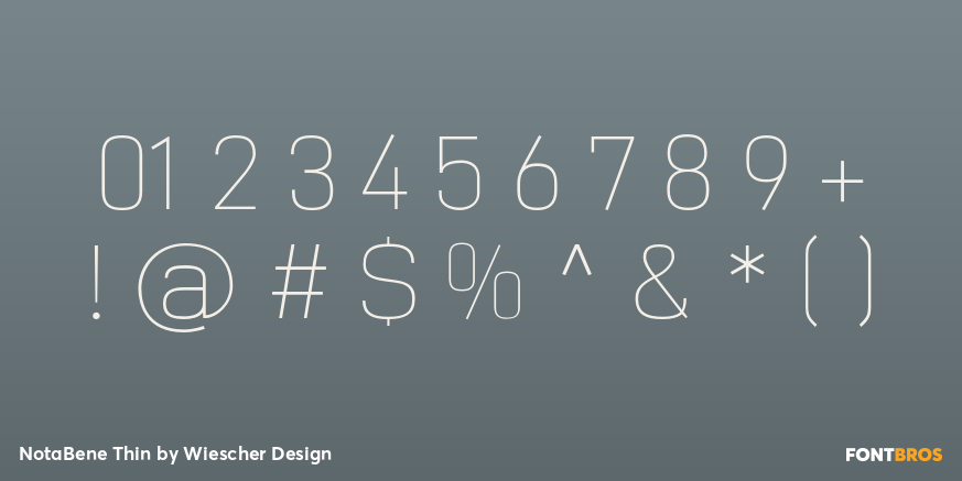 NotaBene Thin Font Poster #4