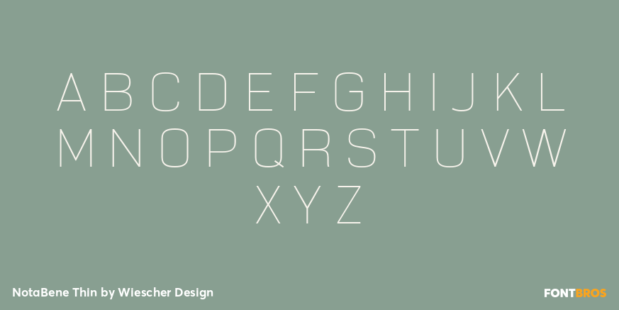 NotaBene Thin Font Poster #1