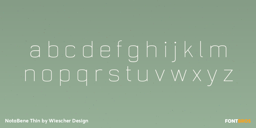 NotaBene Thin Font Poster #1
