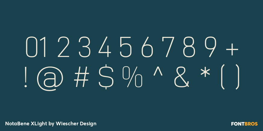 NotaBene XLight Font Poster #1