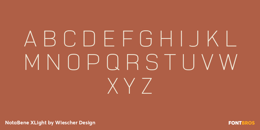 NotaBene XLight Font Poster #2