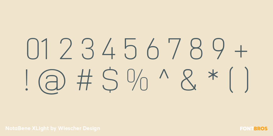 NotaBene XLight Font Poster #4