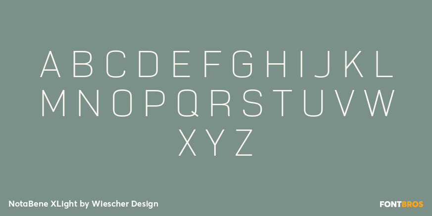 NotaBene XLight Font Poster #1