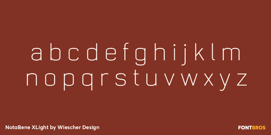 NotaBene XLight Font Poster #1