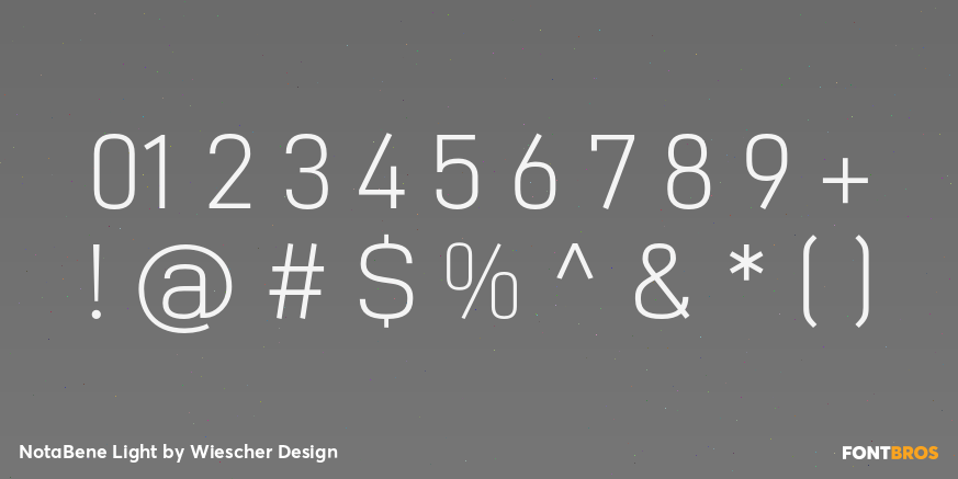 NotaBene Light Font Poster #1