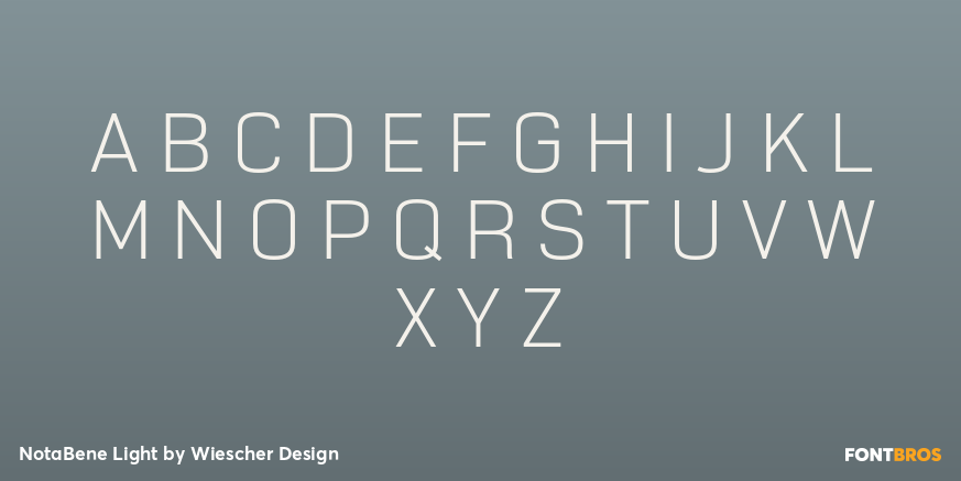 NotaBene Light Font Poster #2