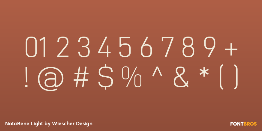 NotaBene Light Font Poster #4