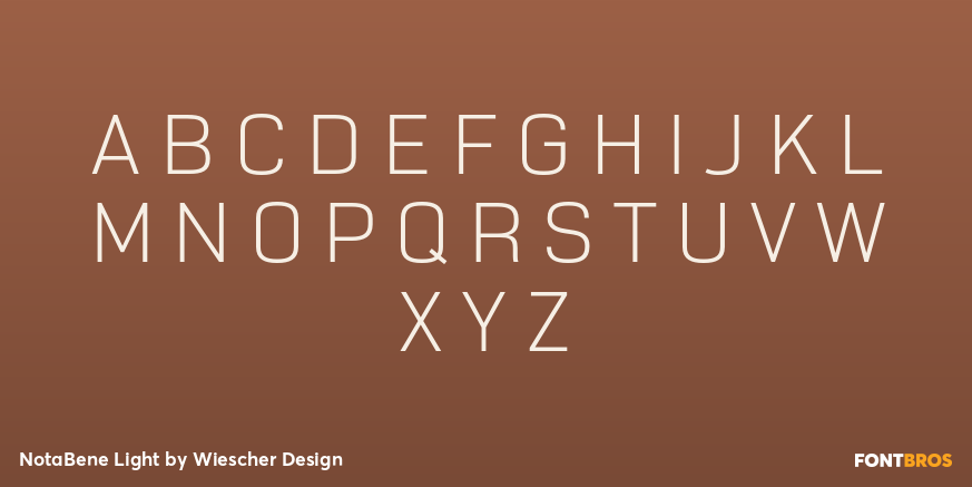 NotaBene Light Font Poster #1