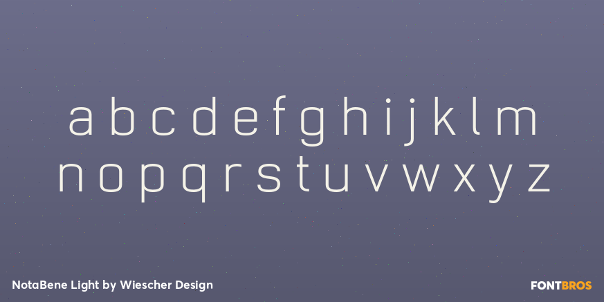 NotaBene Light Font Poster #1