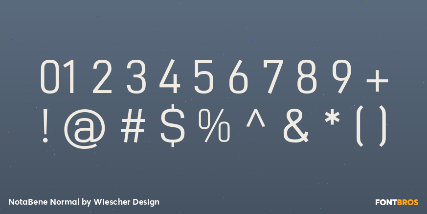 NotaBene Normal Font Poster #1
