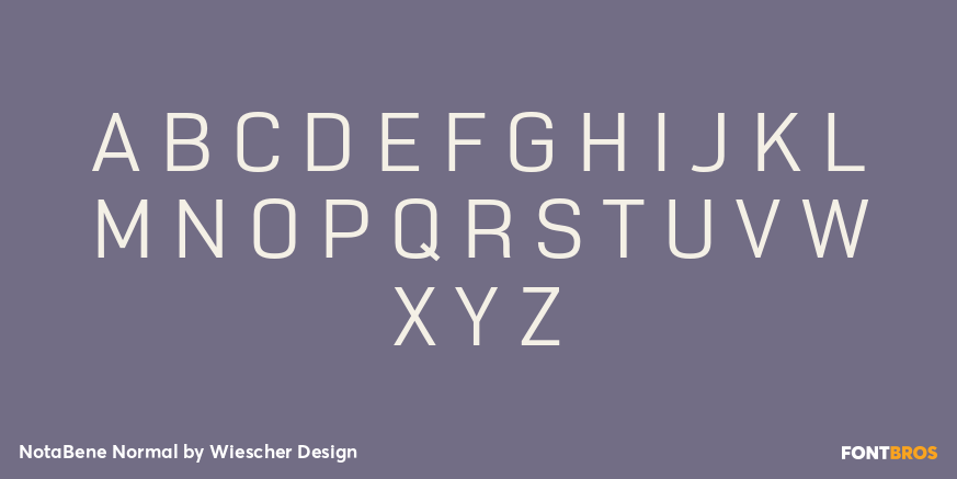 NotaBene Normal Font Poster #2