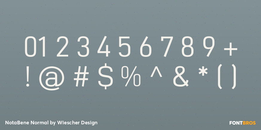 NotaBene Normal Font Poster #4