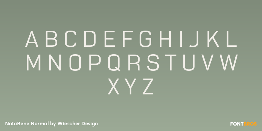 NotaBene Normal Font Poster #1