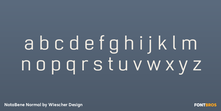 NotaBene Normal Font Poster #1