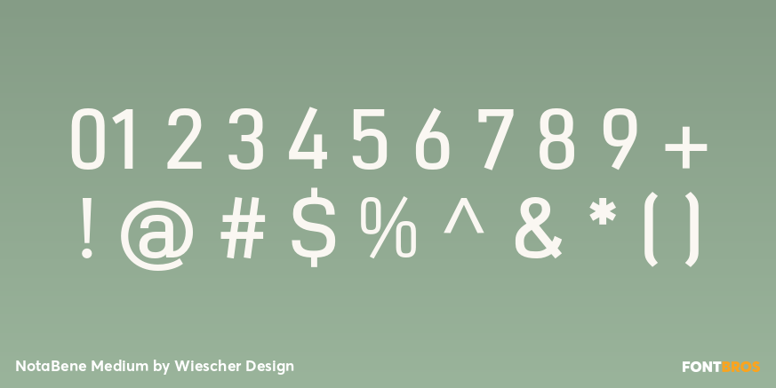NotaBene Medium Font Poster #1