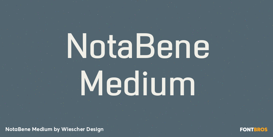 NotaBene Medium Font Poster #1