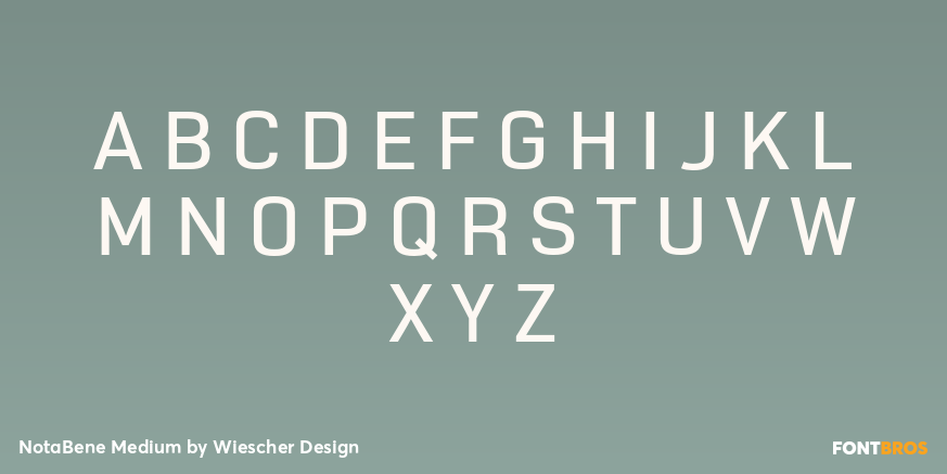 NotaBene Medium Font Poster #2