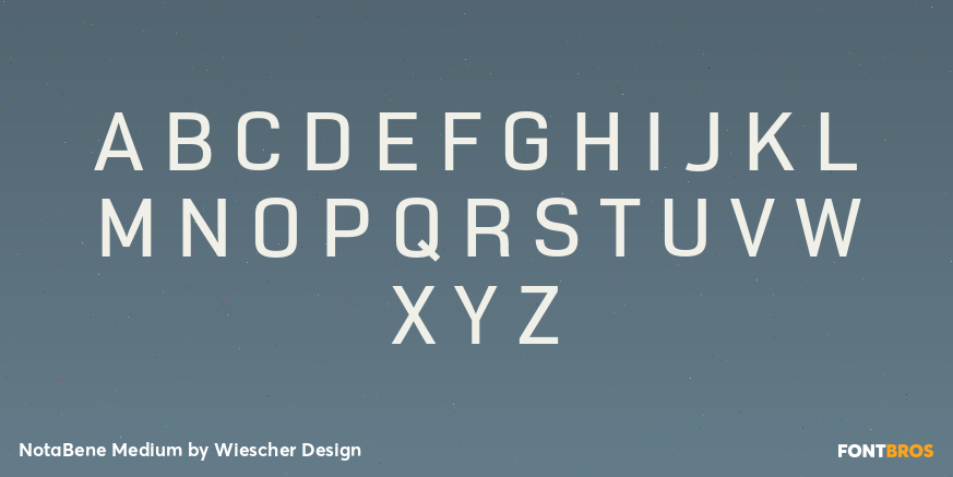 NotaBene Medium Font Poster #1