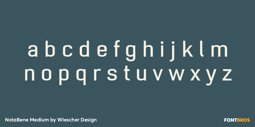 NotaBene Medium Font Poster #1