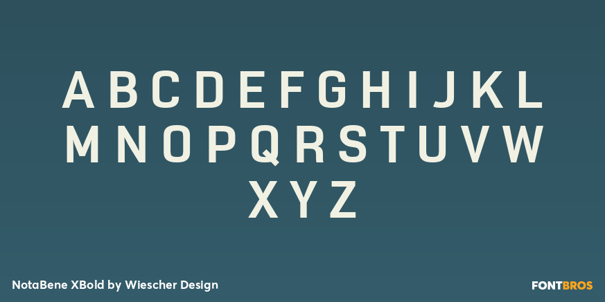 NotaBene XBold Font Poster #2