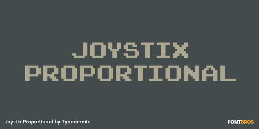 Joystix Proportional Font Poster #1