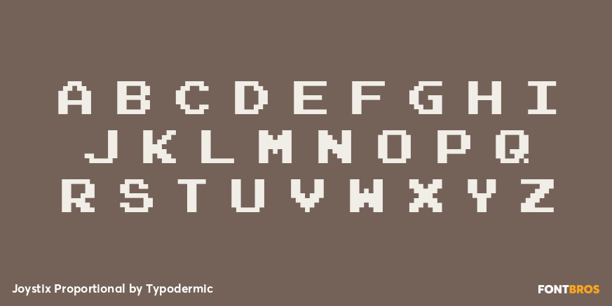 Joystix Proportional Font Poster #2