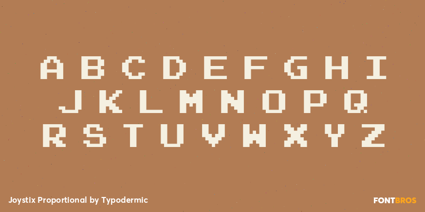 Joystix Proportional Font Poster #3