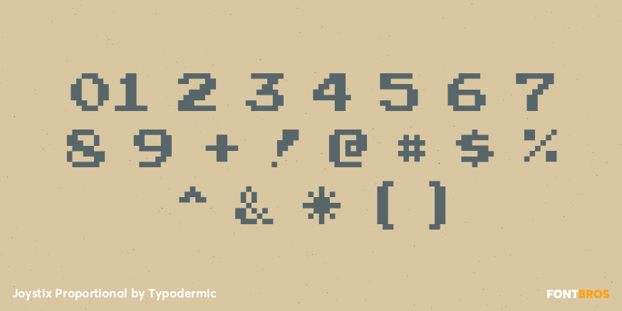Joystix Proportional Font Poster #4