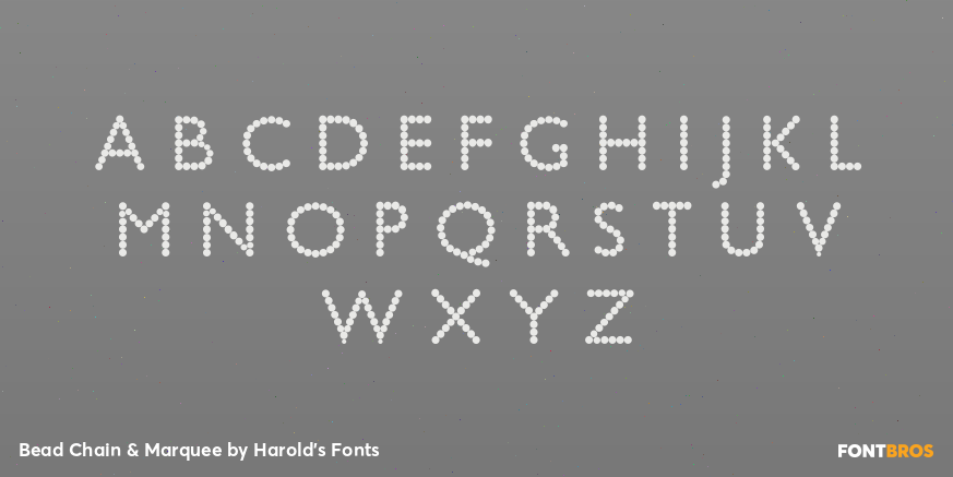 Bead Chain & Marquee Font Poster #2