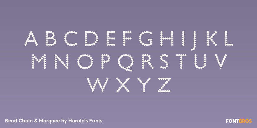 Bead Chain & Marquee Font Poster #3